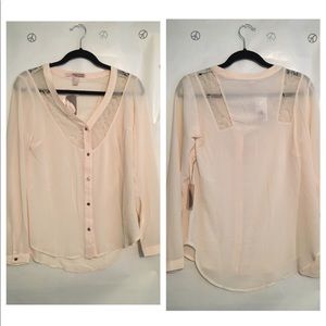 Forever 21 Contemporary Lace Buttonup